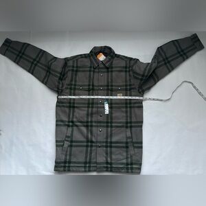 Carhartt Men's Gray and Green Plaid Jacket